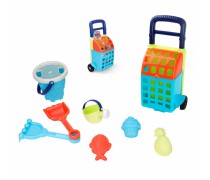 Vaikiškas vežimėlis su smėlio kibirėliu ir priedais | Smėlio žaislai vaikams | Woopie 43575