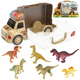 Žaislinė mašina lagaminas su 6 dinozaurų figūrėlėmis | Woopie 45388