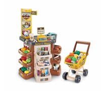 Žaislinė parduotuvė su pirkinių vežimėliu ir priedais 47 vnt | Supermarketas | Woopie 29863