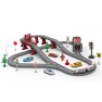 Žaislinė traukinių trasa su tuneliu ir transporto priemonėmis | 80 detalių | Woopie 41519