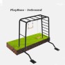 Žaidimų aikštelė vaikams | Rėmas su laipiojimo kopėčiomis, medinė trapecija, medinė sūpynė ir kūdikio sūpynė su atlošu | Playbase | Berg 22.41.01.00