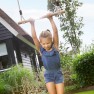 Žaidimų aikštelė vaikams | Rėmas su laipiojimo sienele, kopėčiomis, medine trapecija ir sūpyne | Playbase | Berg 22.21.04.00