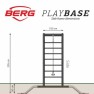 Žaidimų aikštelė vaikams | Rėmas su laipiojimo sienele, kopėčiomis, medine trapecija ir sūpyne | Playbase | Berg 22.21.04.00