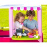 Žaidimų namelis vaikams | Maisto vagonėlis ant ratų su priedais 50 vnt. | Pink Food Truck 2in1 | Feber