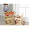 Žaislinis medinis pirkinių vežimėlis vaikams | Masterkidz MK04284