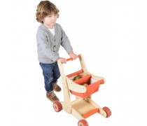 Žaislinis medinis pirkinių vežimėlis vaikams | Masterkidz MK04284