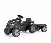 Minamas juodas XL traktorius su priekaba - vaikams nuo 3 iki 6 metų | Smoby