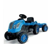 Minamas mėlynas XL traktorius su priekaba - vaikams nuo 3 iki 6 metų | Smoby