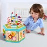 Interaktyvi medinė šešiakampė Montessori atidaroma dėžutė | Tooky TK261A