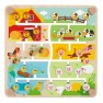 Medinė interaktyvi mokomoji lenta  | Montessori |  gyvūnų ir abėcėlės rūšiuoklis | Tooky TH428A