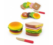 Žaislinis medinis pjaustomas mėsainis | Hamburger and Sandwich | Viga 50810