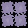 Sensorinis ortopedinis kilimėlis dėlionė rankoms ir kojoms | 16 vnt. | Puzzle Floor | Woopie 46200