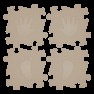 Sensorinis ortopedinis kilimėlis dėlionė rankoms ir kojoms | 16 vnt. | Puzzle Floor | Woopie 46217
