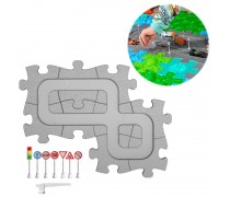 Sensorinis ortopedinis kilimėlis magnetinė mašinėlių trasa | Puzzle Floor | Woopie 46262