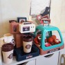 Žaislinis kavos virimo aparatas su sausainių vitrina | Woopie 40406