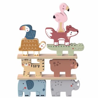 Montessori medinės kaladėlės dėlionė | Gyvūnai | Tooky Toy TK057N