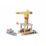 Žaislinis uosto krano rinkinys su priedais | Tooky toy TJ192A