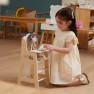 Žaislinė medinė maitinimo kėdutė lėlei | Viga 442370