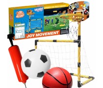 Žaislinis krepšinio stovas su vartais, kamuoliu ir pompa | Woopie 51107