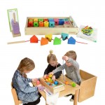 Karoliukų vėrimo žaidimas | Montessori | Masterkidz ME03980