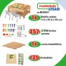 Medinis edukacinis stalas vaikams su priedais 135 vnt. | Stem Wall | Masterkidz ME25319-1