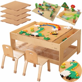 Medinis edukacinis stalas vaikams su priedais 135 vnt. | Stem Wall | Masterkidz ME25319-1