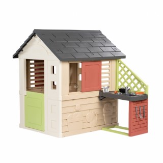 Žaidimų namelis vaikams | Su virtuvėlė ir priedais | Nature Playhouse and Kitchen | Smoby