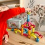Žaislinis edukacinis magnetinis konstruktorius vaikams | Dėžėje 52 detalės  | Woopie 45173