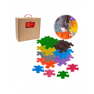 Sensorinis ortopedinis kilimėlis dėlionė vaikams | 7 vnt. + 4 | Puzzle Floor | Woopie 32818